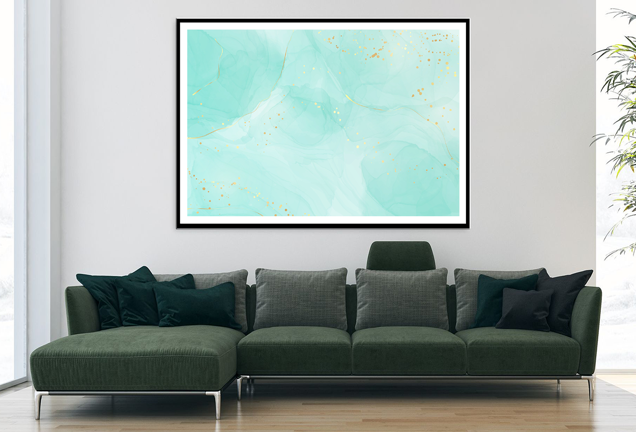 Blue & White Abstract Design Home Decor Premium Quality Poster Print Choose Your Sizes