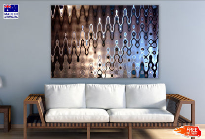 Brown & Silver Abstract Design Print 100% Australian Made
