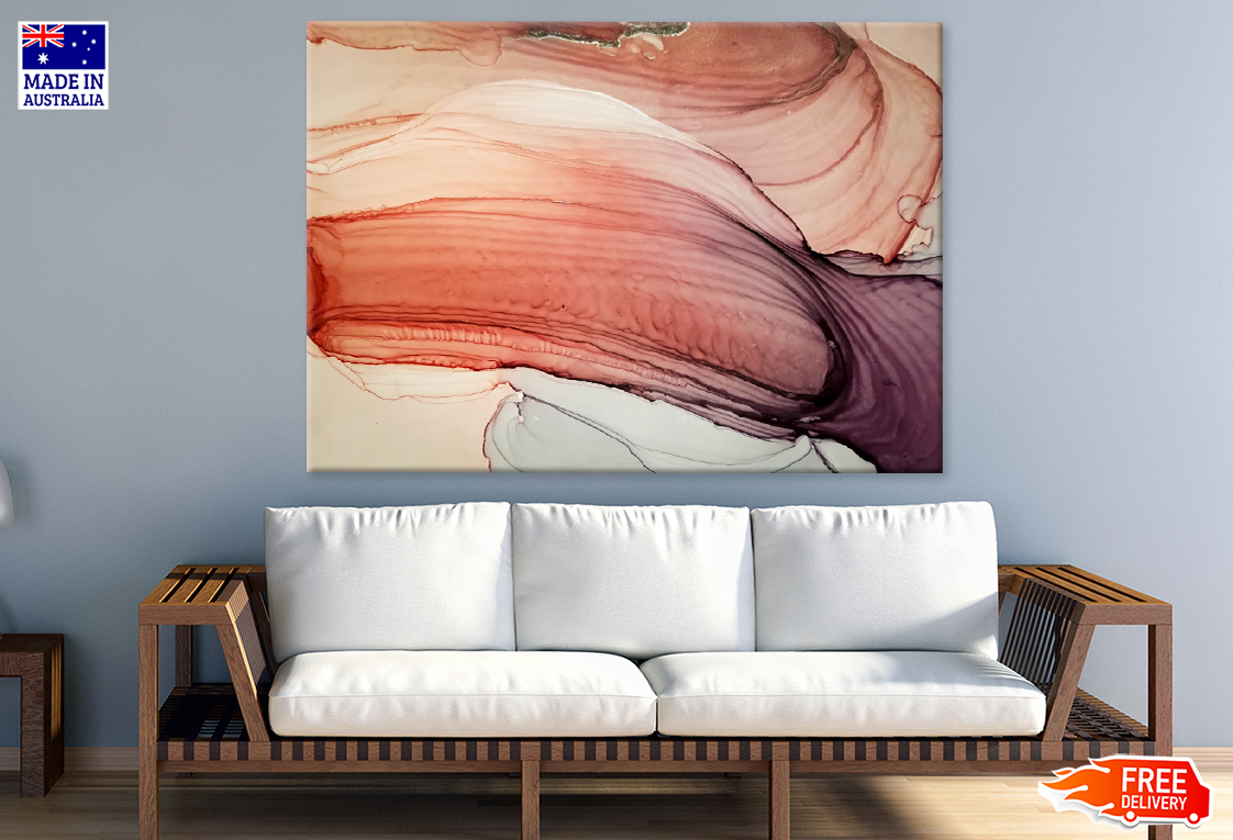 Orange & Purple & Abstract Design Print 100% Australian Made