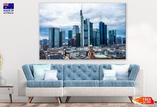Frankfurt Aerial View Photograph, Germany Print 100% Australian Made