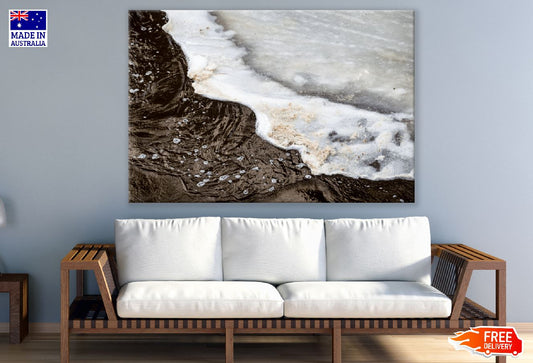 Brown & White Abstract Design Print 100% Australian Made