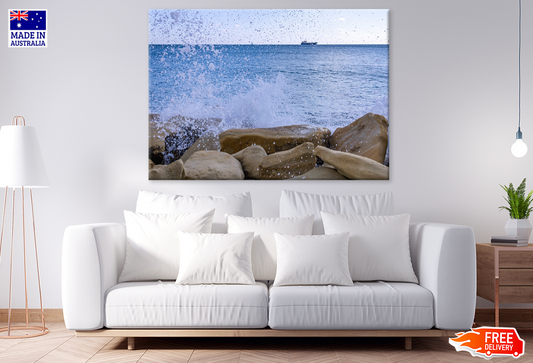 Sea Waves & Rocks View Photograph Print 100% Australian Made