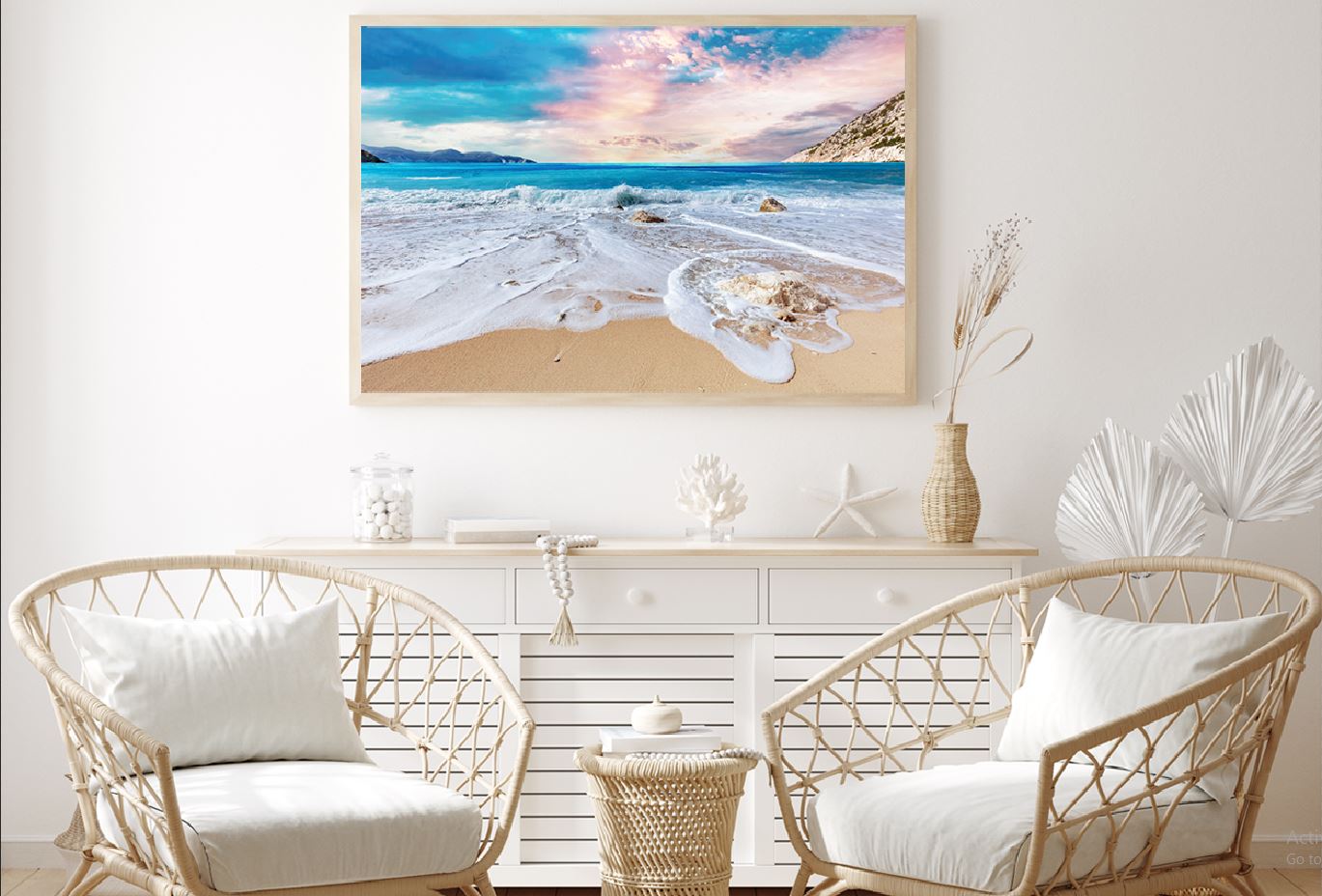 Myrtos Beach View Photograph in Kefalonia Home Decor Premium Quality Poster Print Choose Your Sizes