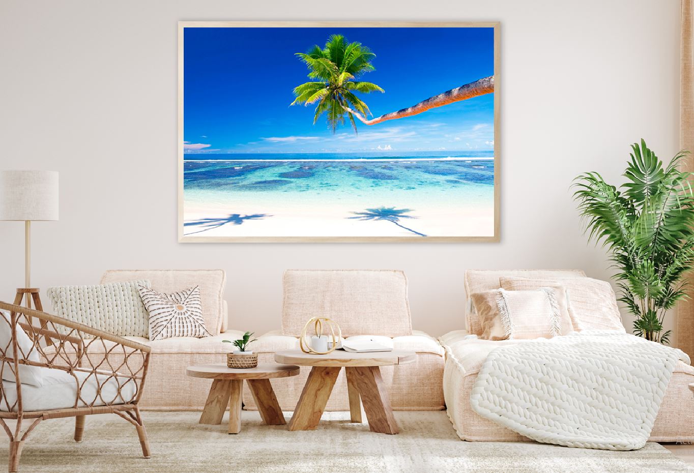 Palm Tree on Samoa Beach View Photograph Home Decor Premium Quality Poster Print Choose Your Sizes