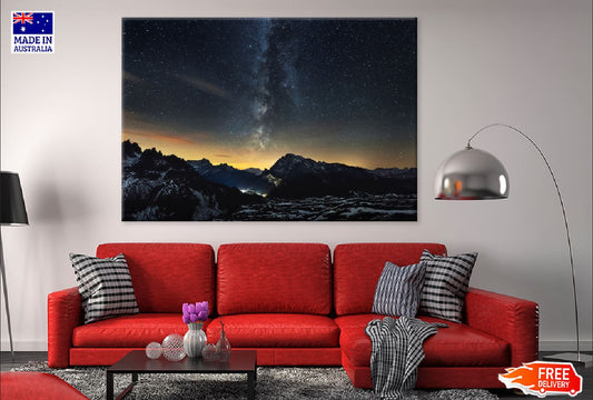 Milky Way Italian Alps Sunset Photograph Print 100% Australian Made
