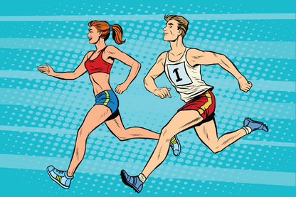 Athletes Running Illustration Print 100% Australian Made