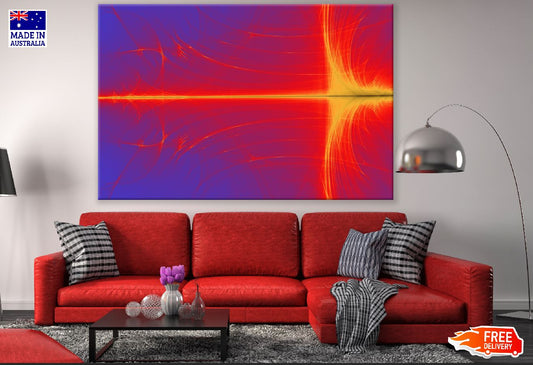 Red Yellow Digital Abstarct Design Print 100% Australian Made
