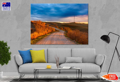 Tuscan Countryside Road Autumn Photograph Print 100% Australian Made