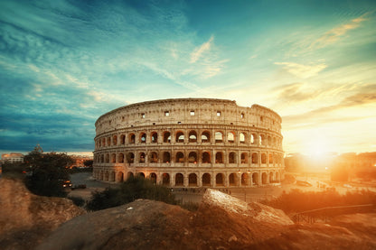 Roman Colosseum Sunrise View Photograph Print 100% Australian Made