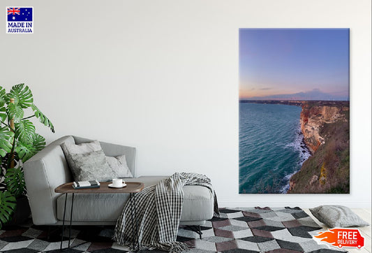 Sunset on Sea View From Cliff Photograph Print 100% Australian Made