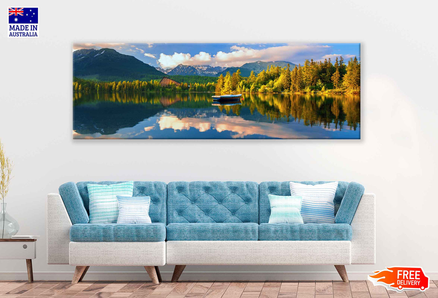 Panoramic Canvas Strbske Lake View Photograph High Quality 100% Australian Made Wall Canvas Print Ready to Hang