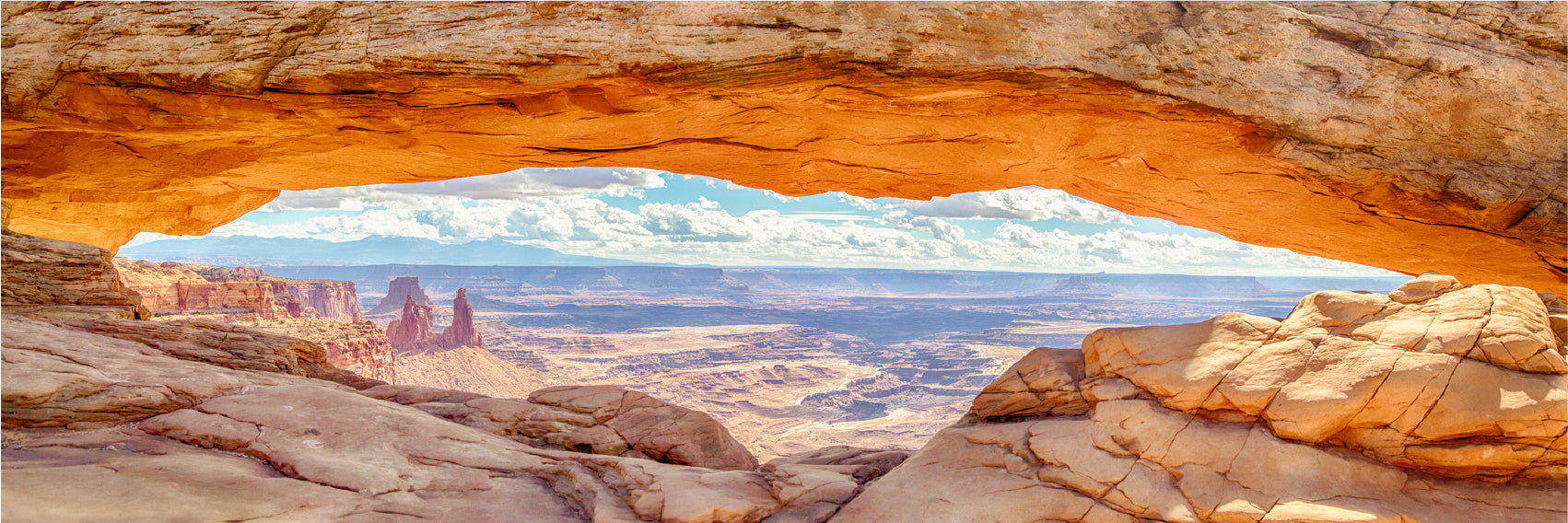 Panoramic Canvas Canyonlands Park View Photograph USA High Quality 100% Australian Made Wall Canvas Print Ready to Hang