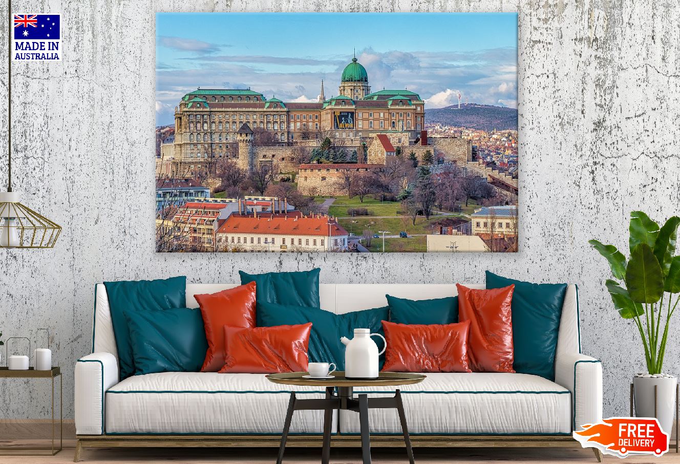 Buda Castle Aerial View Photograph Hungary Print 100% Australian Made