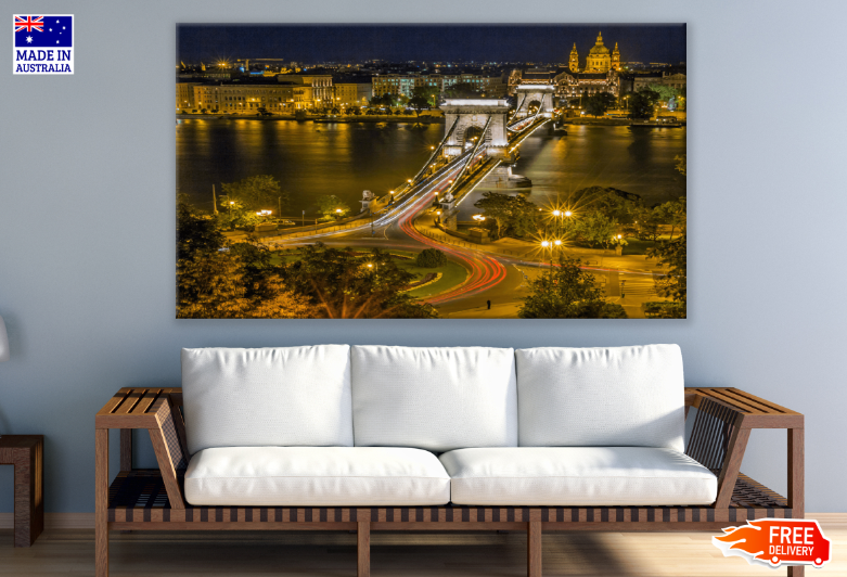 City Lights Over The Bridge Print 100% Australian Made
