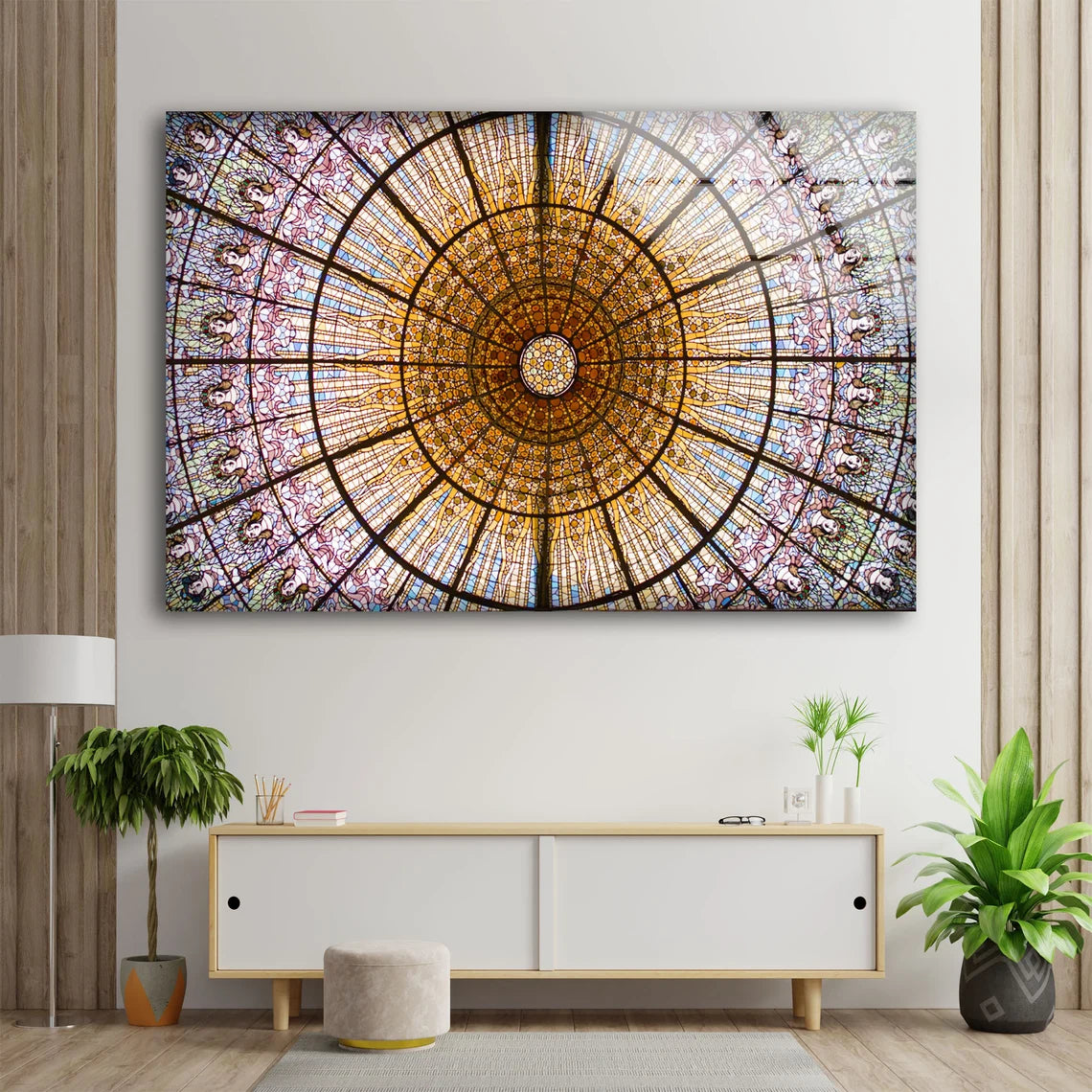 Circle Abstract Pattern Design Acrylic Glass Print Tempered Glass Wall Art 100% Made in Australia Ready to Hang