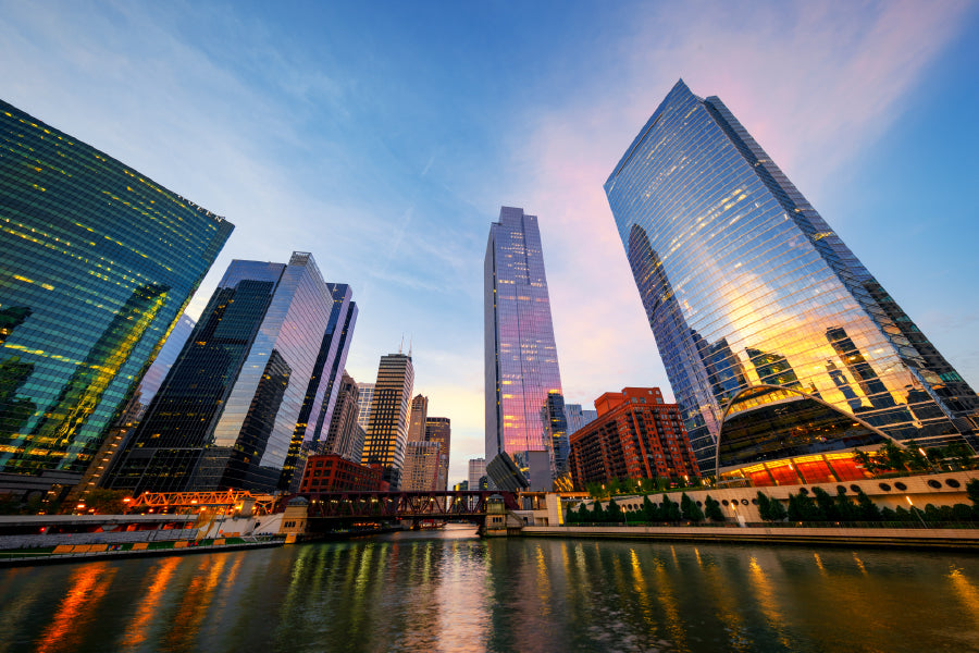 Chicago Building View From Below View Photograph Print 100% Australian Made