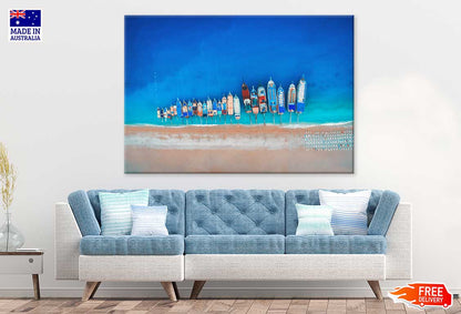 Boats Sea Aerial View Photograph in Oludeniz Print 100% Australian Made
