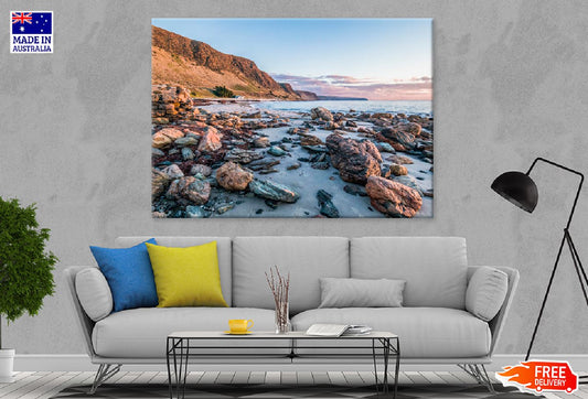 Rocks on Seashore View Photograph Print 100% Australian Made