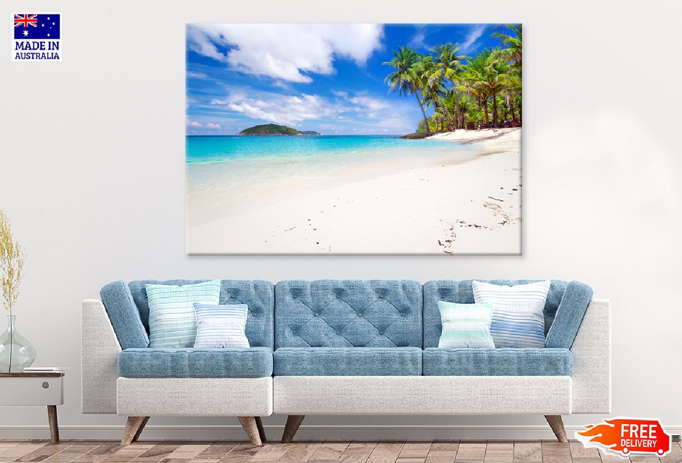 Sandy Beach Scenery View Photograph Thailand Print 100% Australian Made