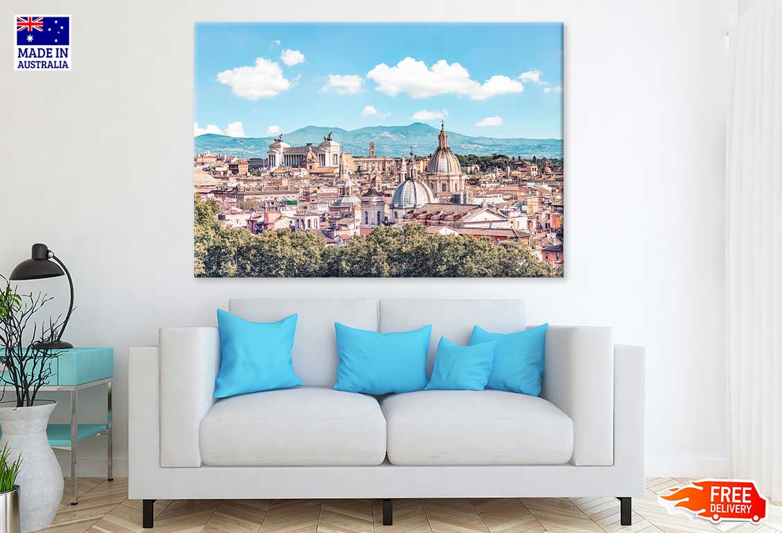 City of Rome in Afternoon Scenery Photograph Print 100% Australian Made