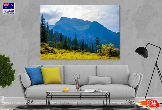 Manali Mountains Field Scenery Photograph Print 100% Australian Made