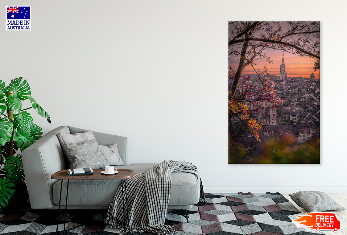 City & Building Sunset Sky View Photograph Print 100% Australian Made