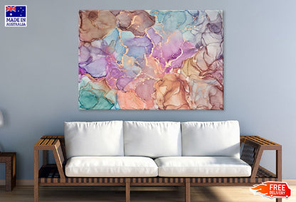 Colorful Marble Texture Abstract Design Print 100% Australian Made