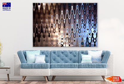 Brown & Silver Abstract Design Print 100% Australian Made