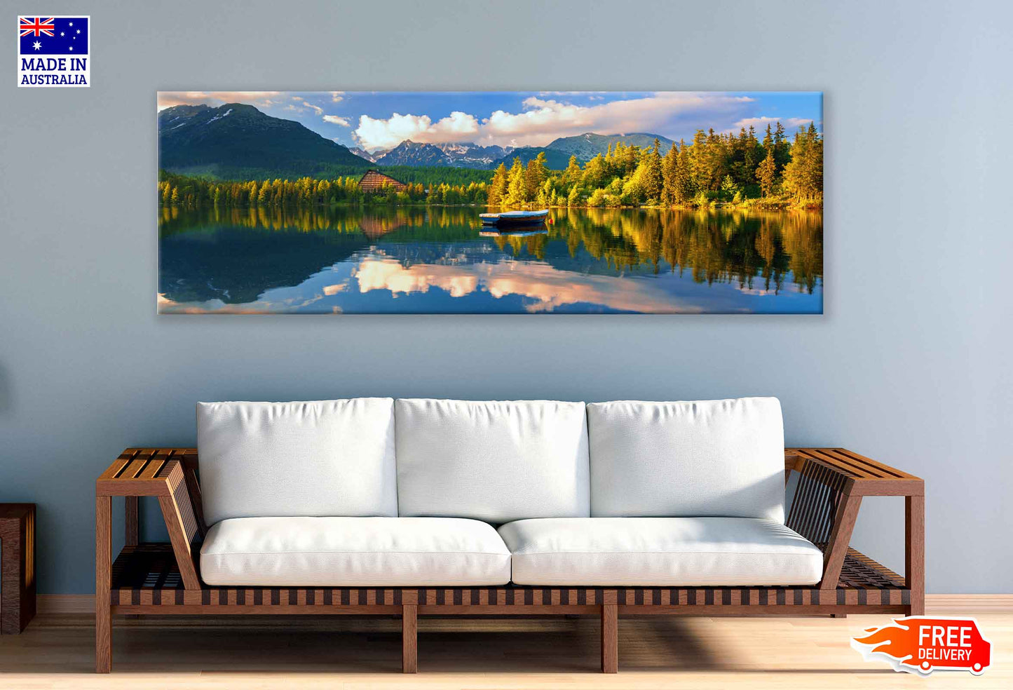 Panoramic Canvas Strbske Lake View Photograph High Quality 100% Australian Made Wall Canvas Print Ready to Hang