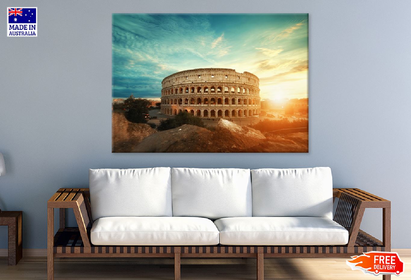 Roman Colosseum Sunrise View Photograph Print 100% Australian Made