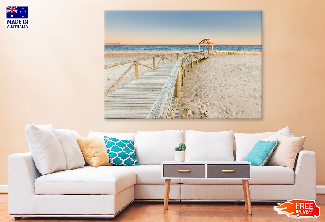 Trafalgar Coast Boardwalk to Sea Photograph Print 100% Australian Made