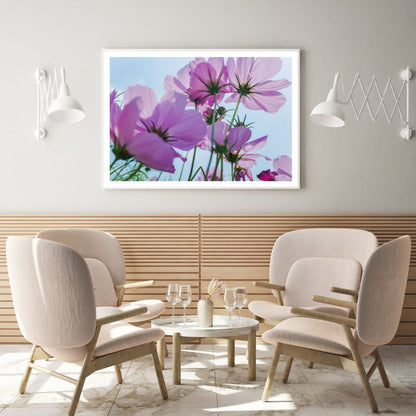 Pink Flowers Closeup Photograph Home Decor Premium Quality Poster Print Choose Your Sizes