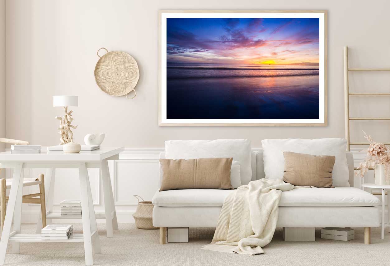 Sunset Over Sea Hua hin Photograph Thailand Home Decor Premium Quality Poster Print Choose Your Sizes