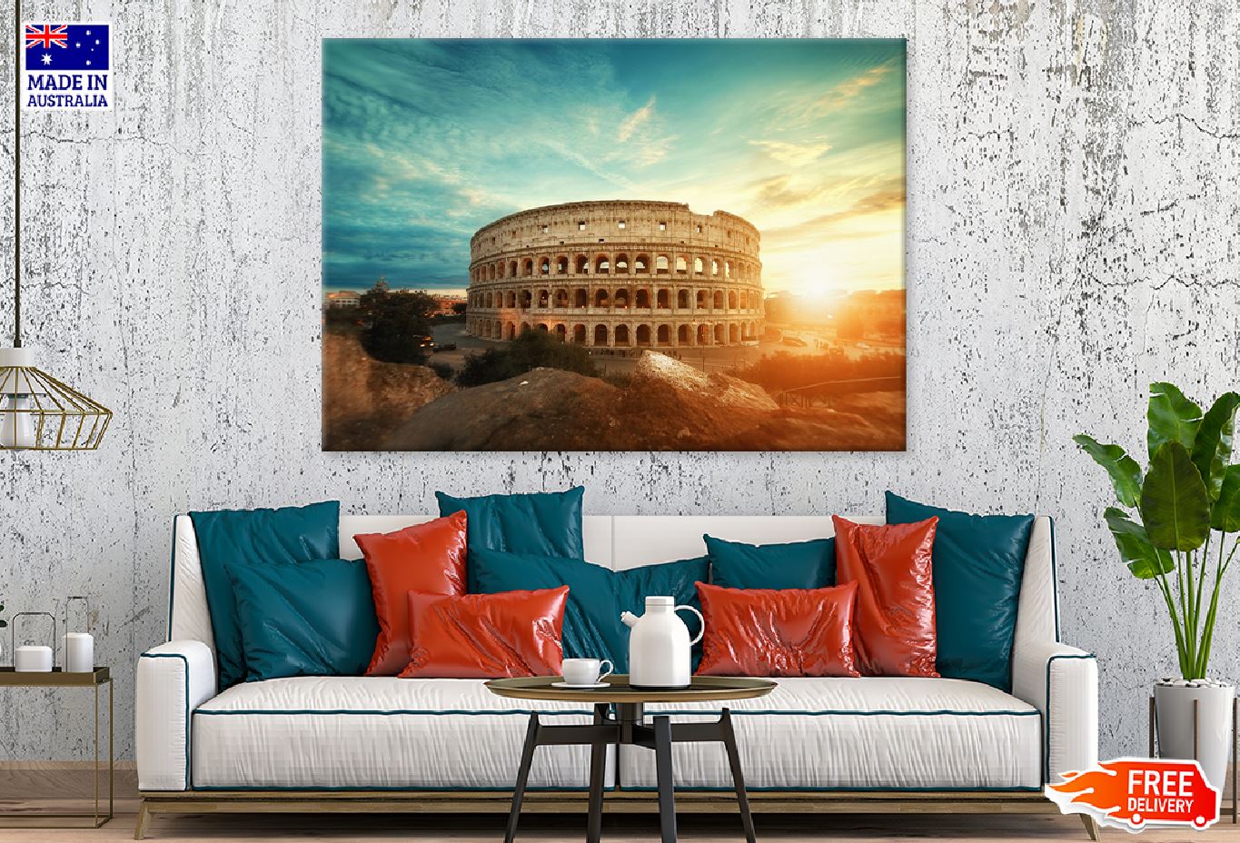 Roman Colosseum Sunrise View Photograph Print 100% Australian Made