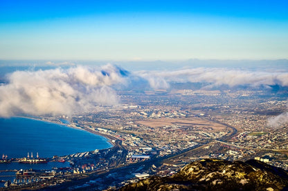 Cape Town Aerial View Photoraph, South Africa Print 100% Australian Made