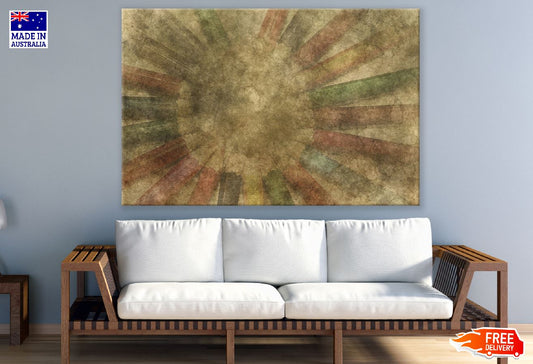 Color Pencils & Brown Color Abstract Design Print 100% Australian Made