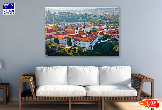 Aerial View at Capital Town of Croatia Print 100% Australian Made