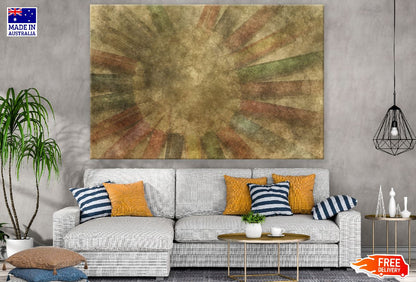 Color Pencils & Brown Color Abstract Design Print 100% Australian Made