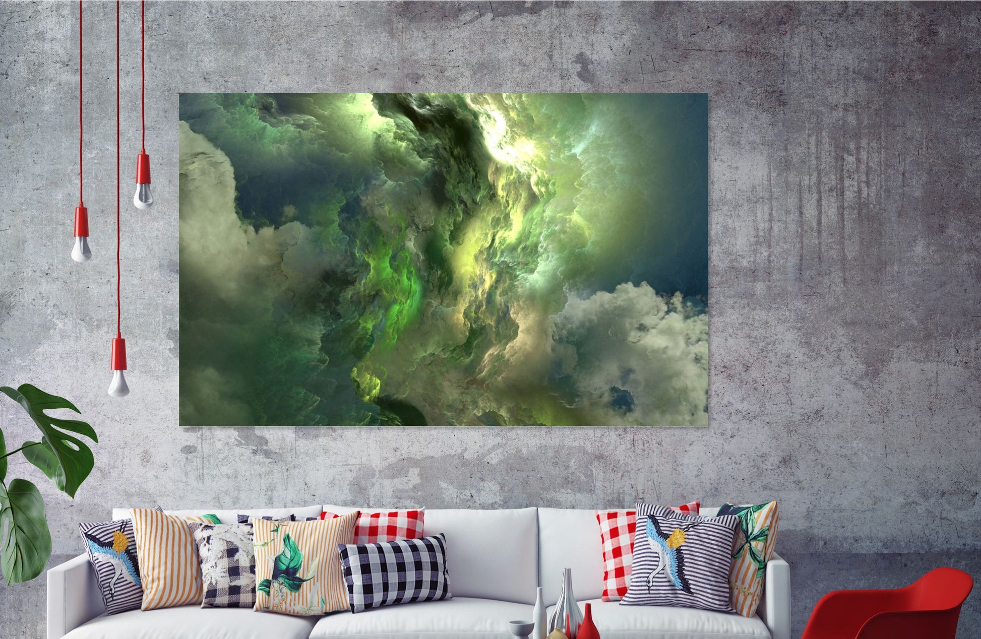 Abstract Stunning Multicolor Cloud Design Print 100% Australian Made