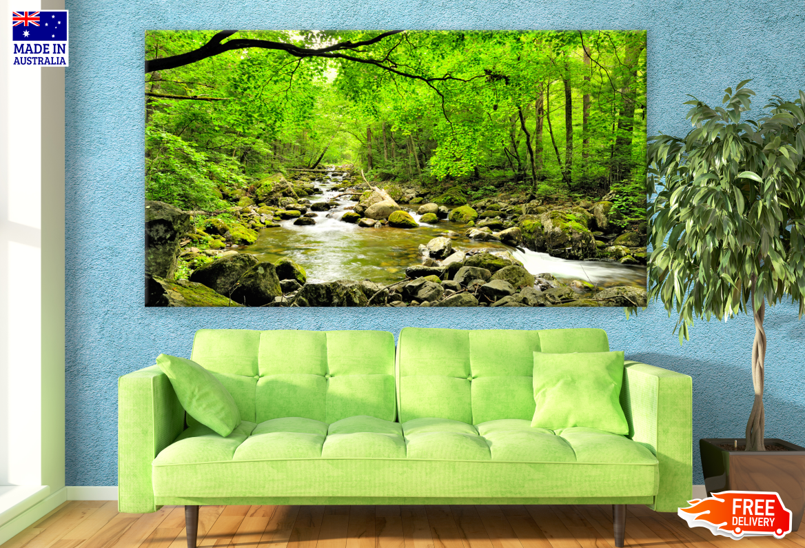 Deep Forest & Water Sream Photograph Print 100% Australian Made