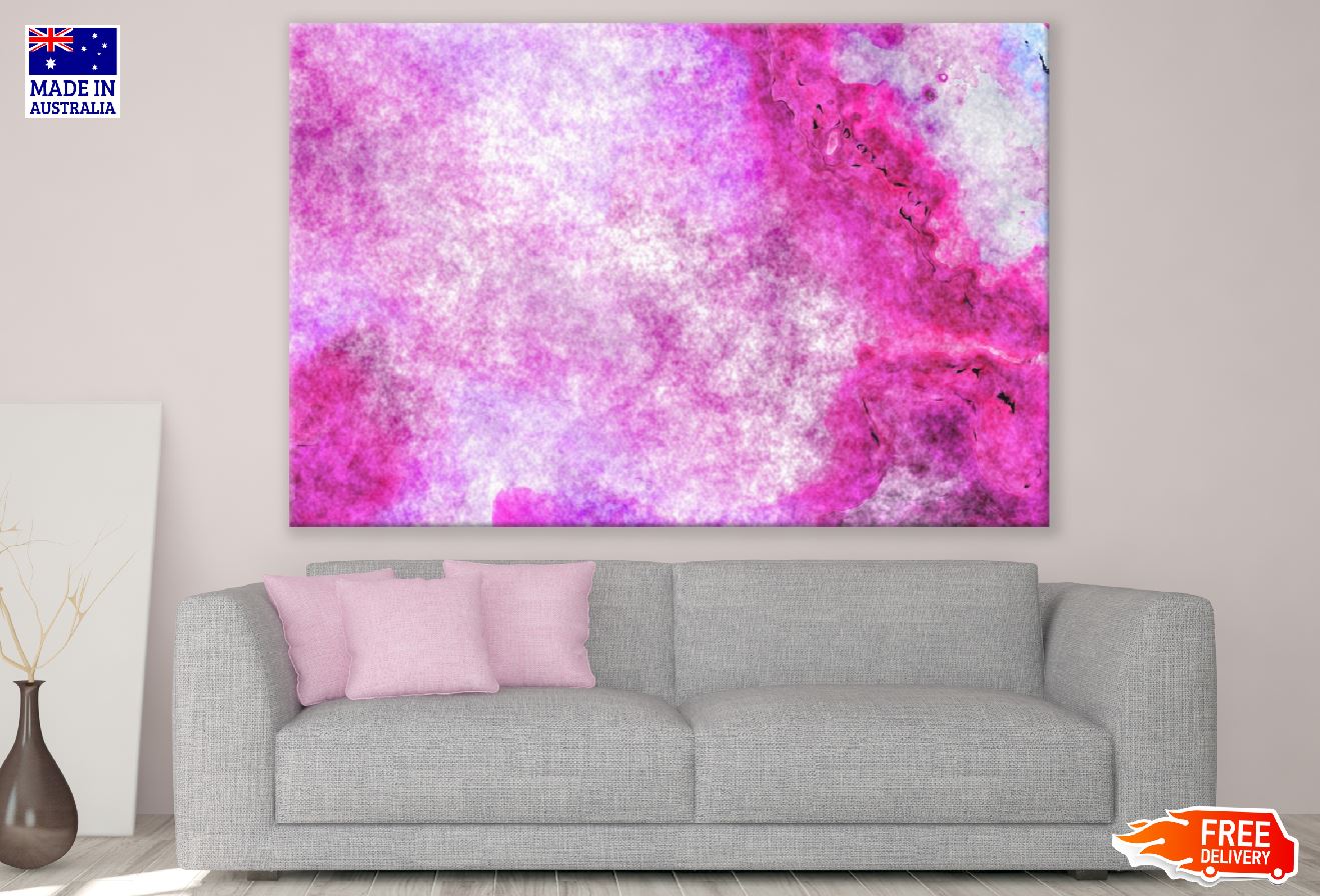 Pink & Purple Smoke Abstract Design Print 100% Australian Made