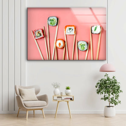 Sushi on Sticks Photograph Acrylic Glass Print Tempered Glass Wall Art 100% Made in Australia Ready to Hang