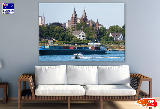 Danube river in Regensburg, Germany Print 100% Australian Made