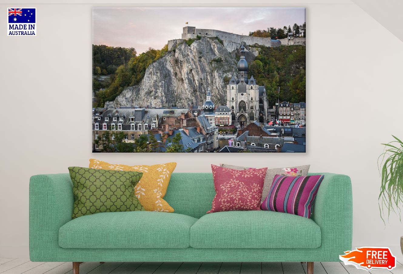 Dinant Citadel Photograph, Namur, Belgium Print 100% Australian Made