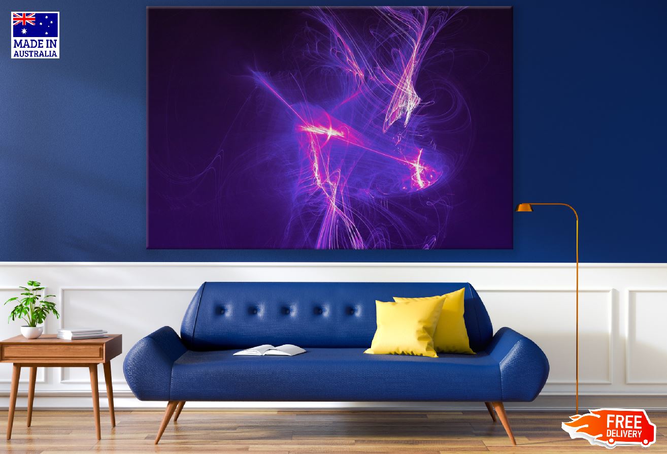 Pink & Blue Digital Abstract Design Print 100% Australian Made