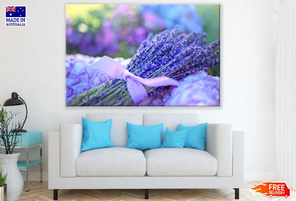 Blue Lavender Flower Bouquet Photograph Print 100% Australian Made