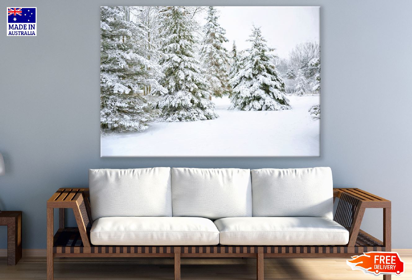 Snow Covered Trees Photograph Print 100% Australian Made