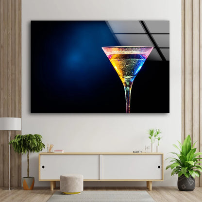 Cocktail Glass Closeup Photograph Acrylic Glass Print Tempered Glass Wall Art 100% Made in Australia Ready to Hang