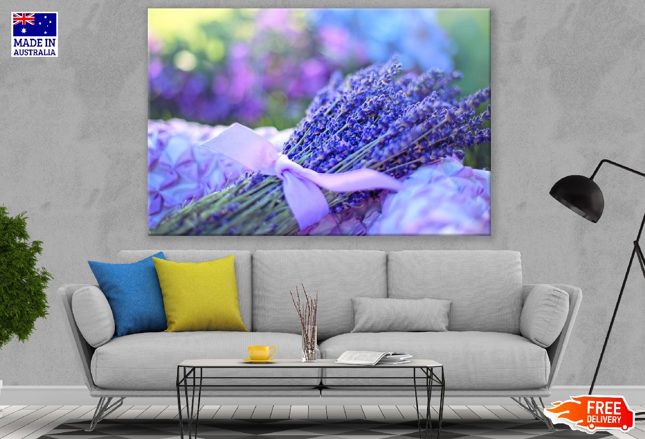 Blue Lavender Flower Bouquet Photograph Print 100% Australian Made