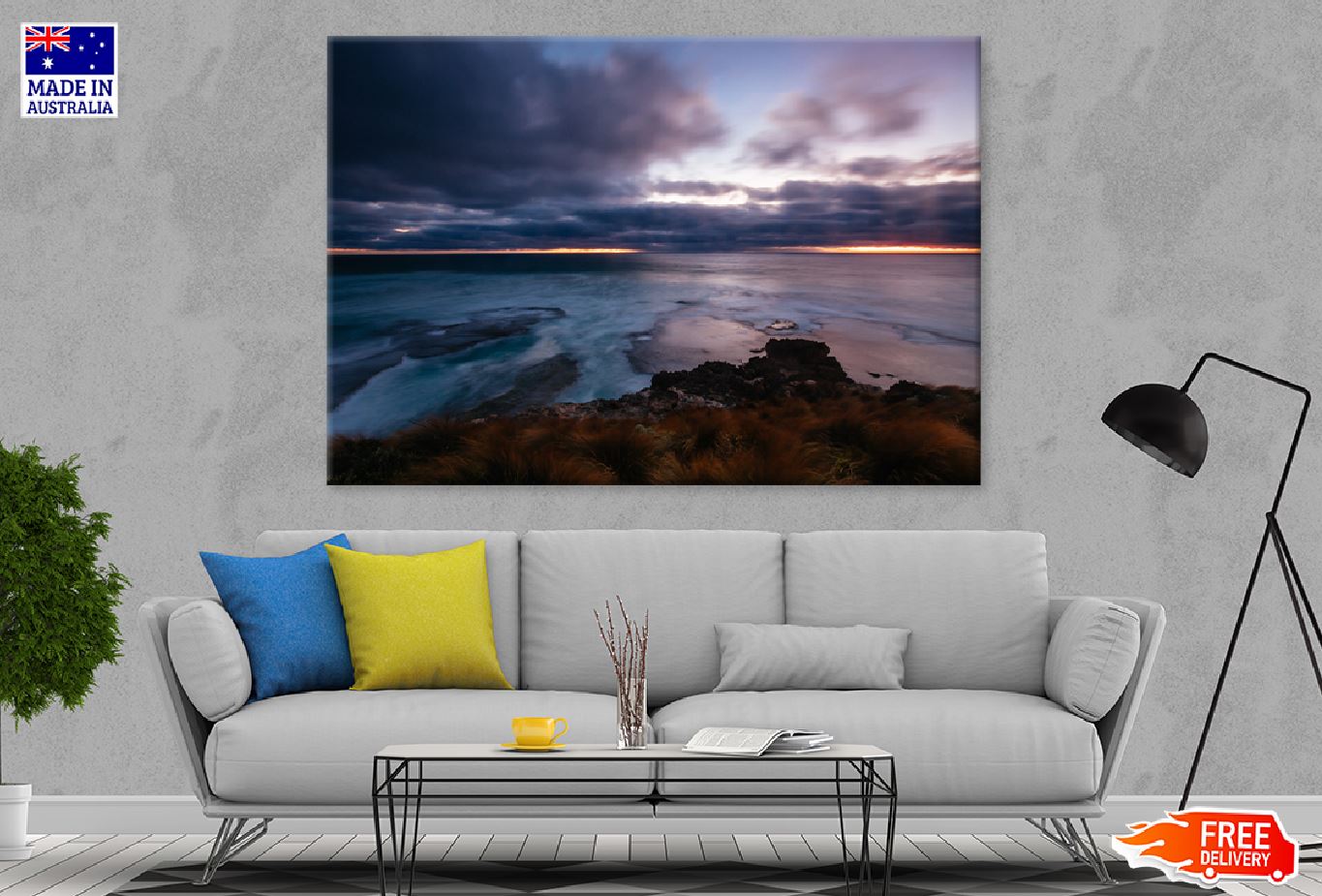Pearses Beach & Clouds Photograph Print 100% Australian Made